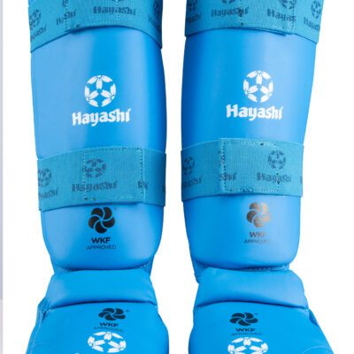 Hayashi Schienbein- und Spannschutz - WKF - Blau
