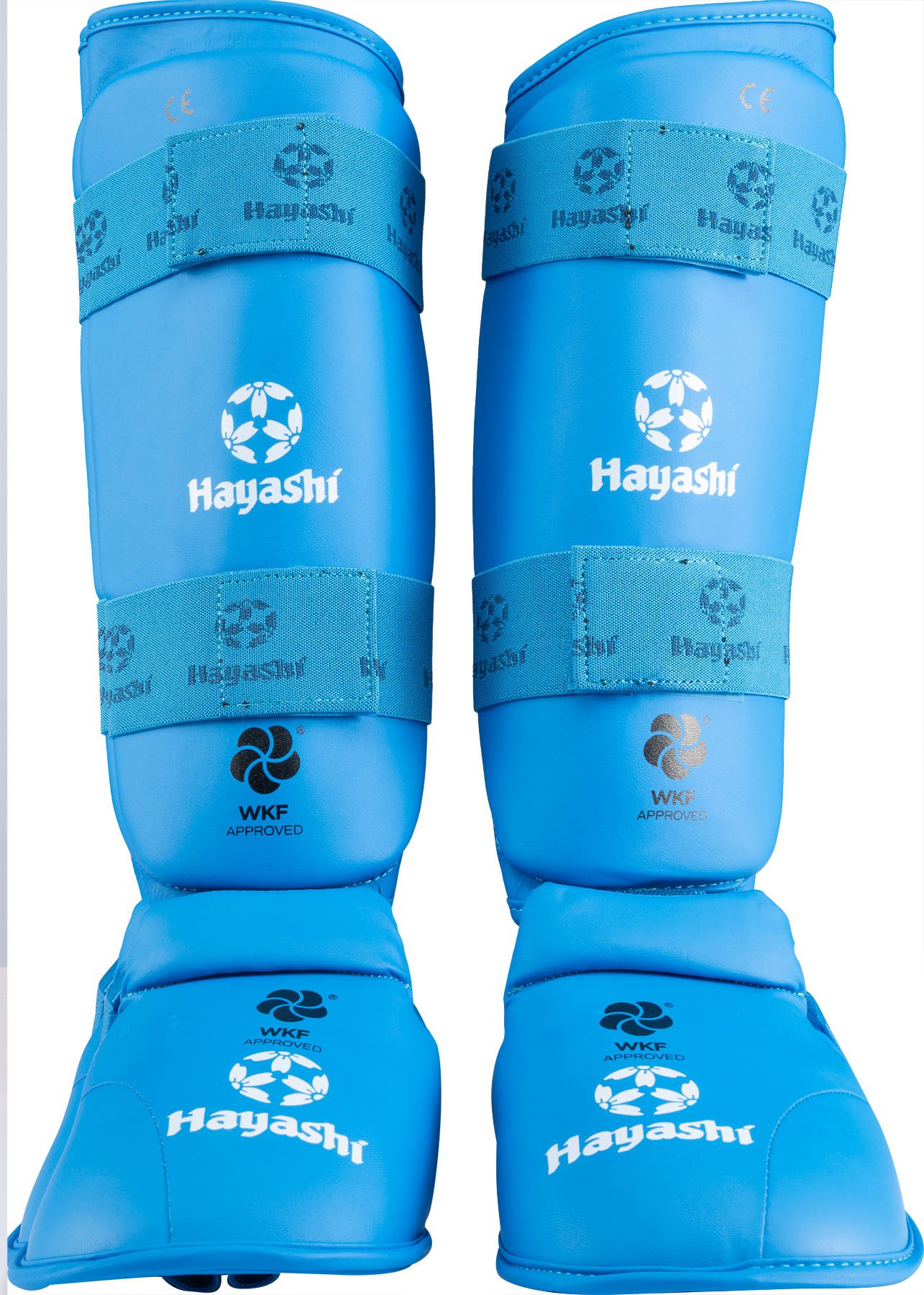 Hayashi Schienbein- und Spannschutz - WKF - Blau Hayashi Schienbein- und Spannschutz - WKF - Blau