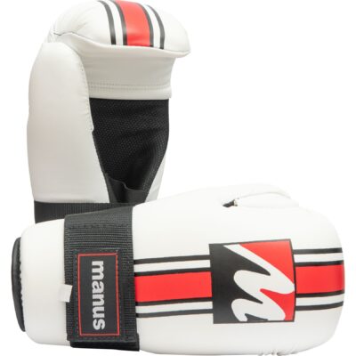 Manus Point Fighting Handschuhe - Pointfighter - Weiß / Rot