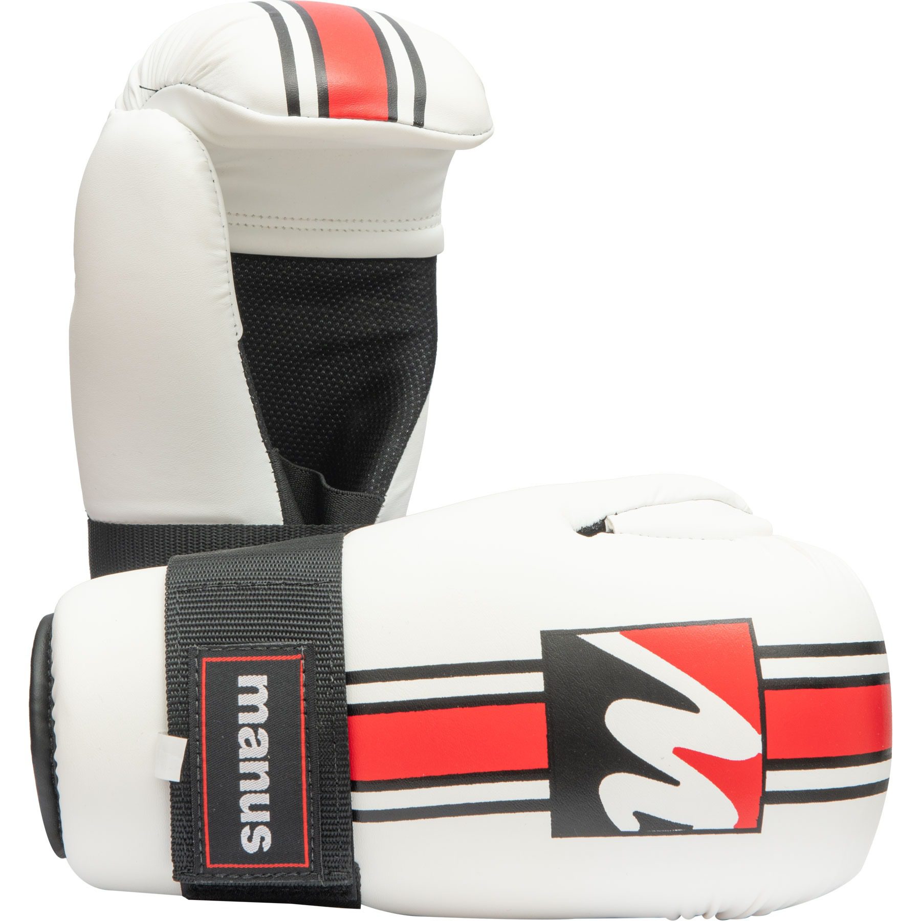 Manus Point Fighting Handschuhe - Pointfighter - Weiß / Rot