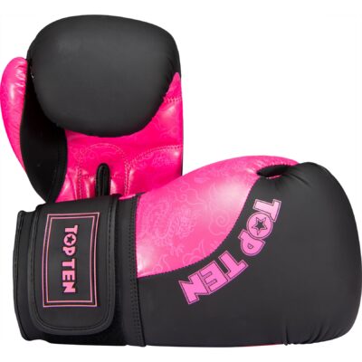 TOP TEN Boxhandschuhe - Dragon - Schwarz / Rosa