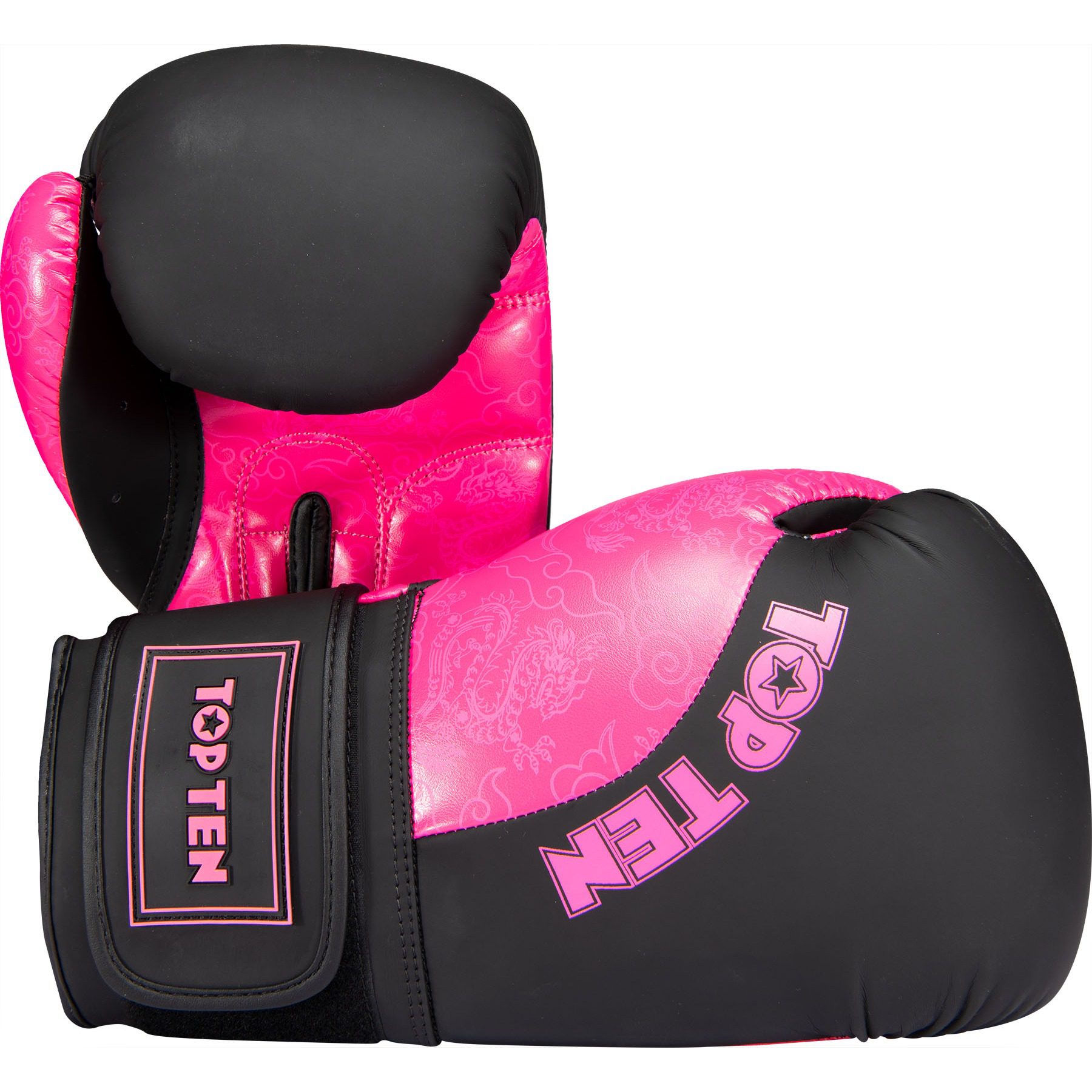 TOP TEN Boxhandschuhe - Dragon - Schwarz / Rosa