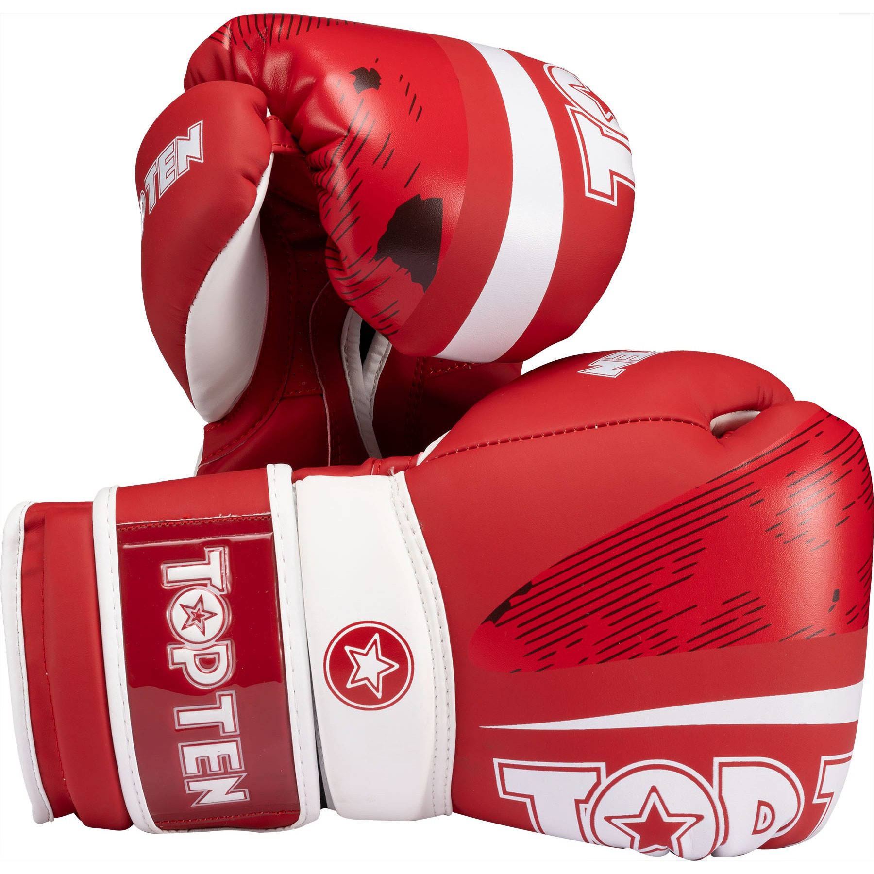 TOP TEN Boxhandschuhe - WAKO NTB Marks - Rot