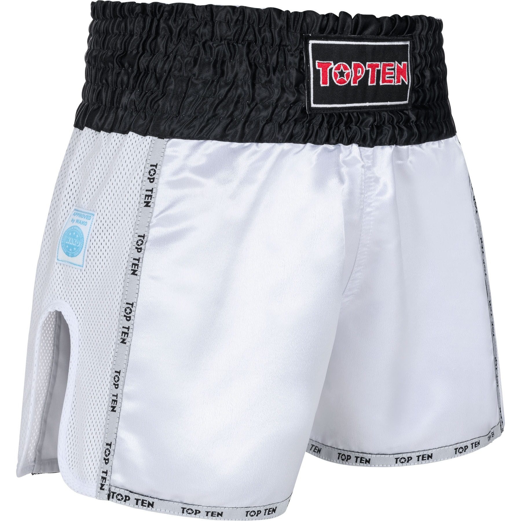 TOP TEN Muay-Thai-Shorts - KicksOff - Weiß TOP TEN Muay-Thai-Shorts - KicksOff - Weiß