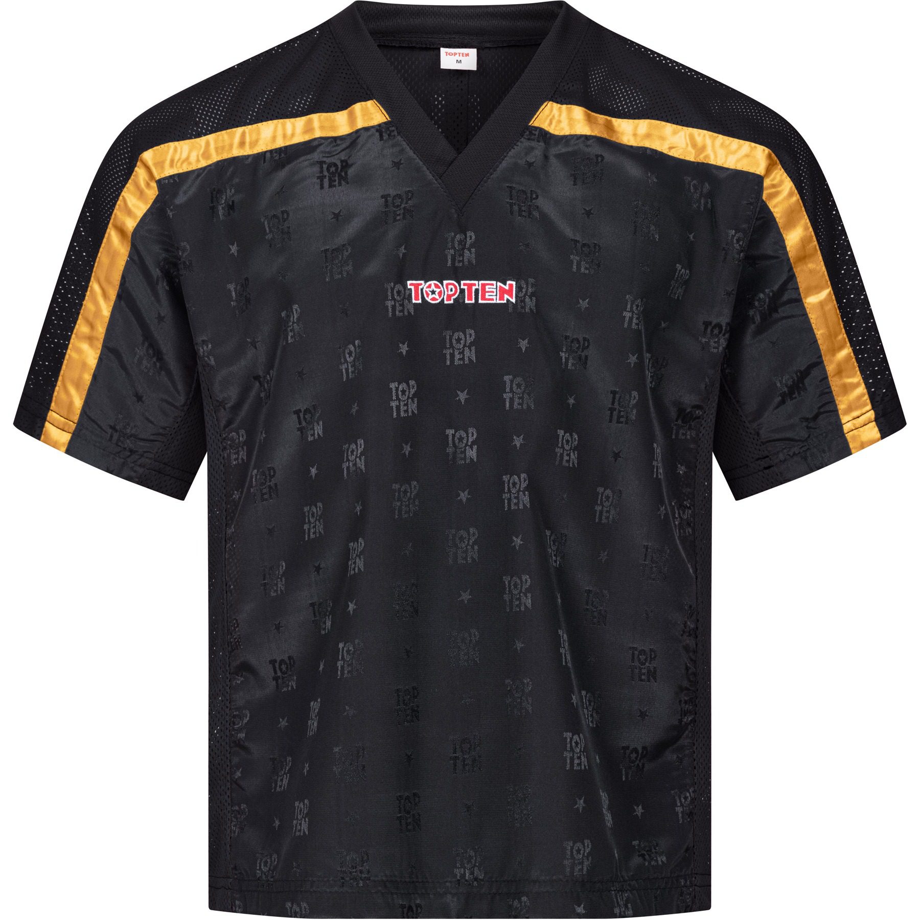 TOP TEN T-Shirt - Mesh - Schwarz / Gold