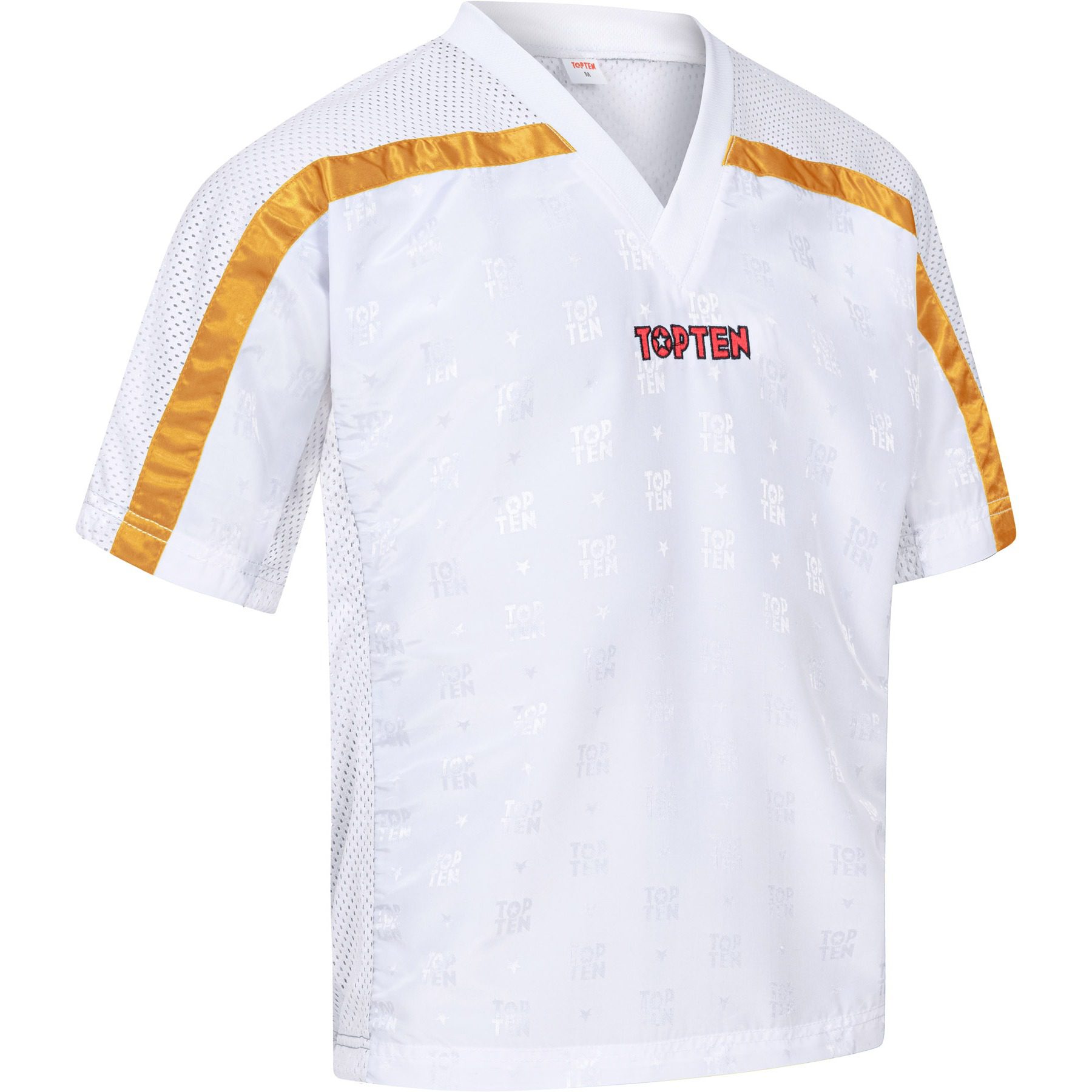 TOP TEN T-Shirt - Mesh - Weiß / Gold TOP TEN T-Shirt - Mesh - Weiß / Gold