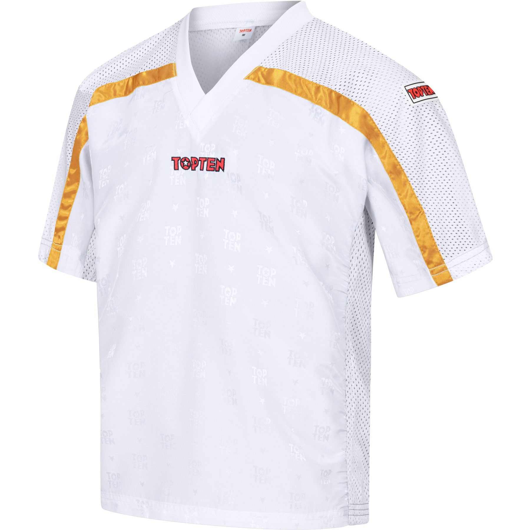 TOP TEN T-Shirt - Mesh - Weiß / Gold TOP TEN T-Shirt - Mesh - Weiß / Gold