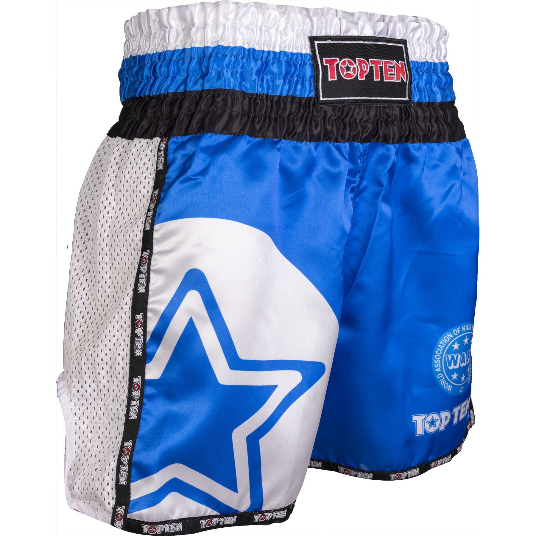 TOP TEN Kickbox-Shorts - WAKO Star - Blau TOP TEN Kickbox-Shorts - WAKO Star - Blau
