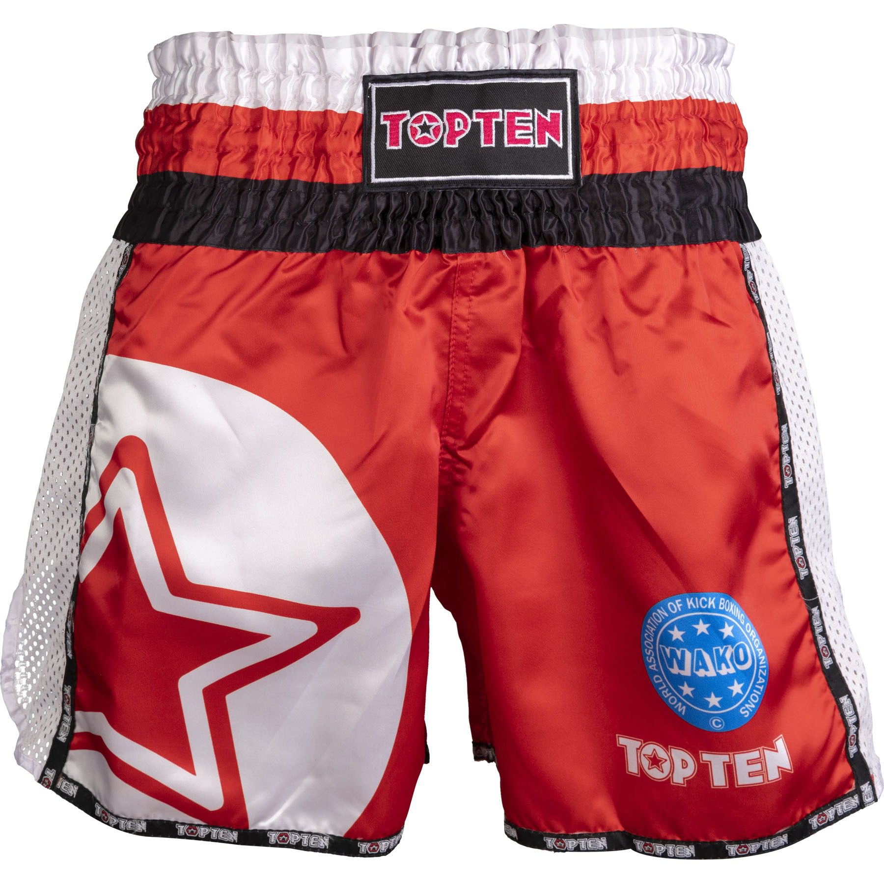 TOP TEN Kickbox-Shorts - WAKO Star - Rot TOP TEN Kickbox-Shorts - WAKO Star - Rot