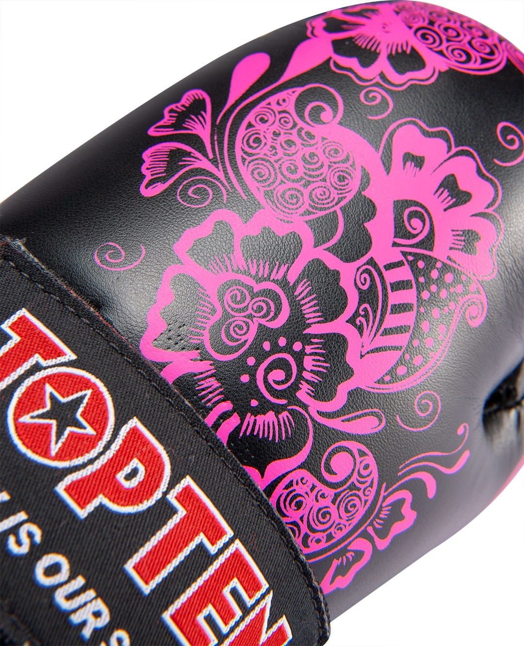 TOP TEN Point Fighting Handschuhe - Flowers - Schwarz / Rosa TOP TEN Point Fighting Handschuhe - Flowers - Schwarz / Rosa