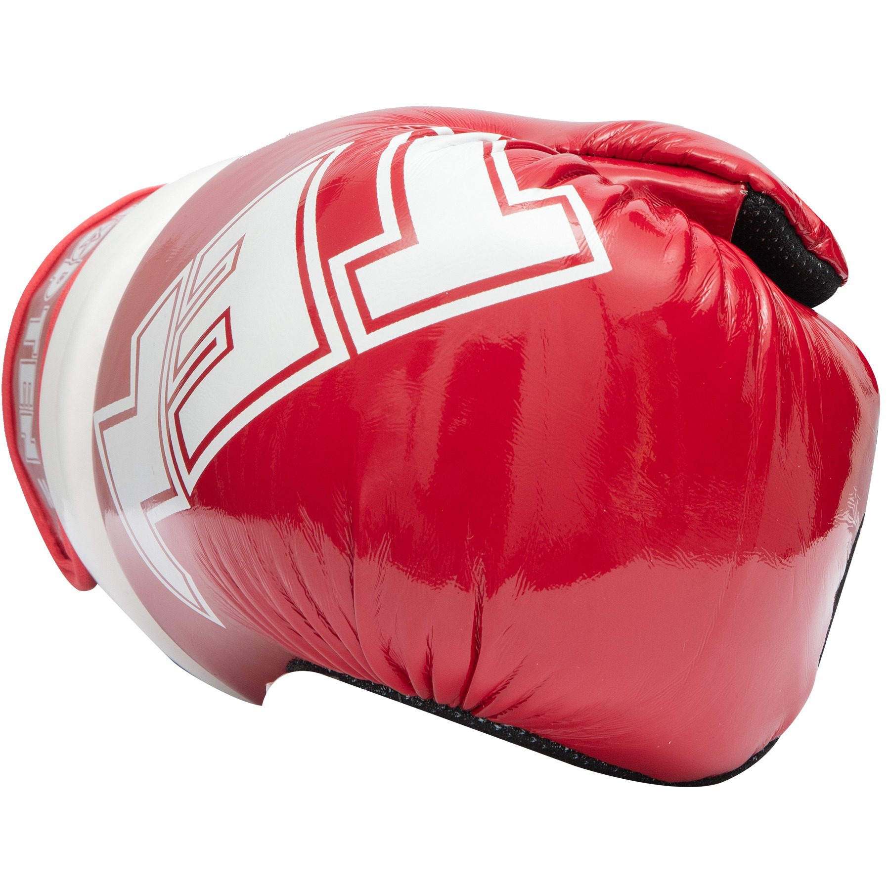 TOP TEN Point Fighting Handschuhe - Glossy Block - Rot / Weiß TOP TEN Point Fighting Handschuhe - Glossy Block - Rot / Weiß