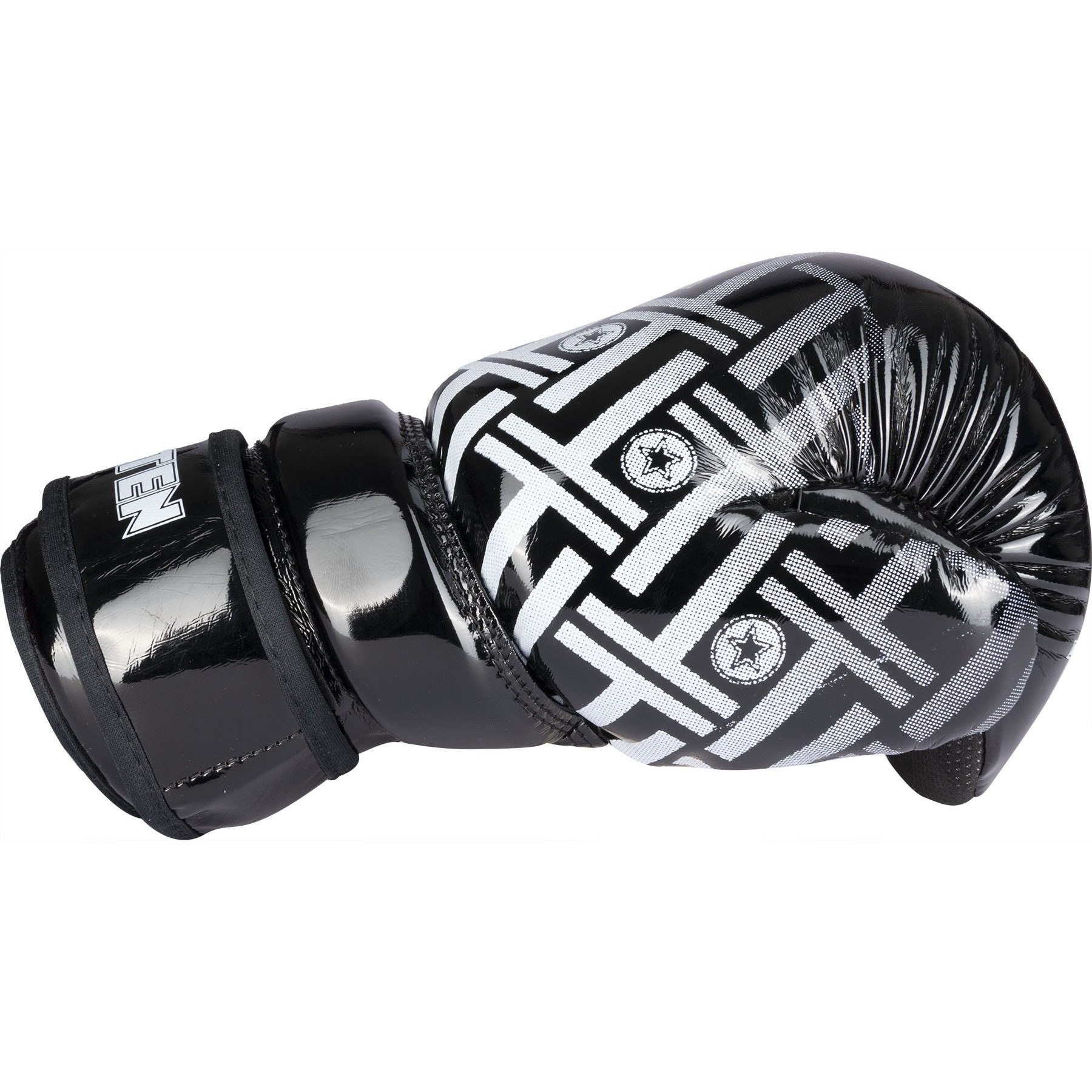 TOP TEN Point Fighting-Handschuhe - Glossy Block PRISM - Schwarz TOP TEN Point Fighting-Handschuhe - Glossy Block PRISM - Schwarz