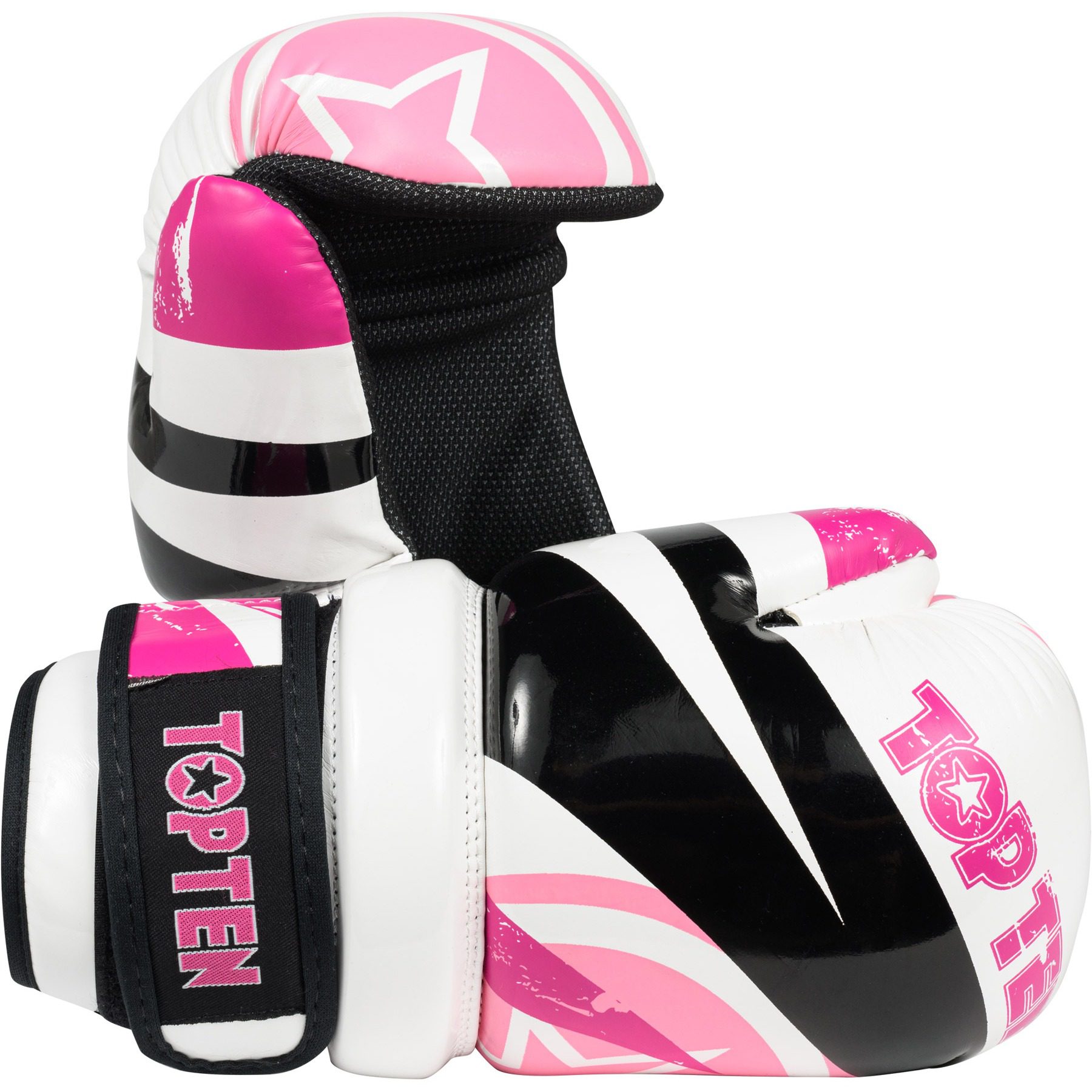 TOP TEN Point Fighting Handschuhe - Urban Arts - Rosa / Weiß