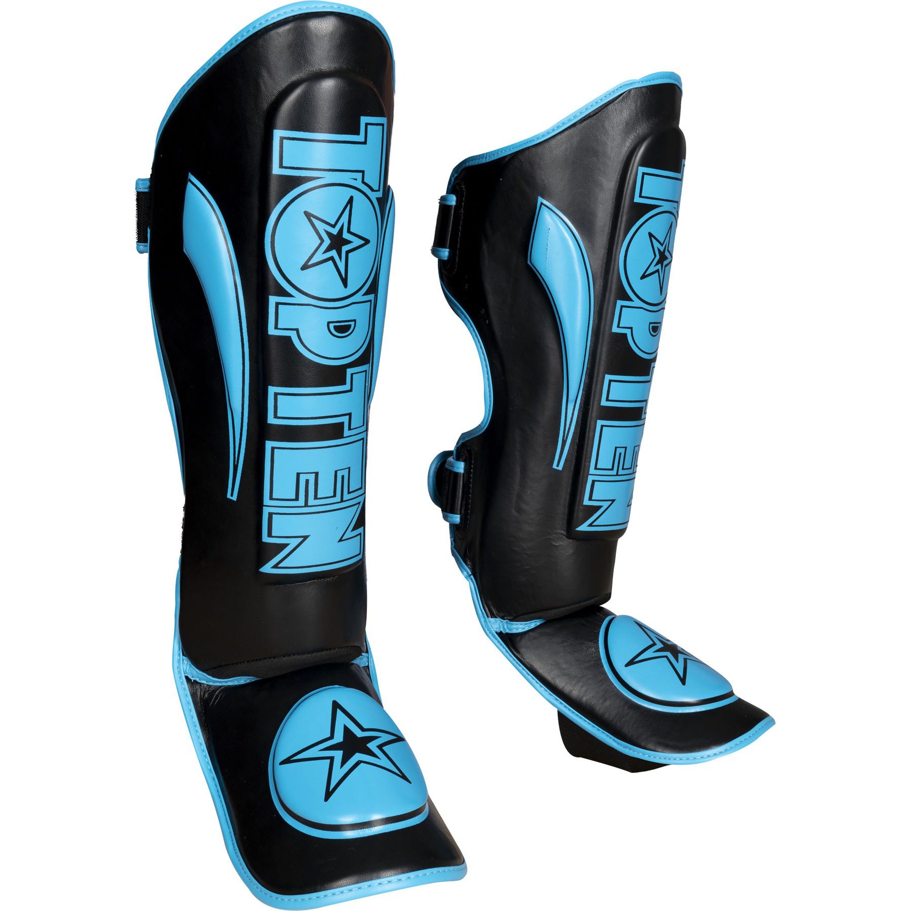 TOP TEN Schienbein- und Spannschutz - Star Light - Schwarz / Blau