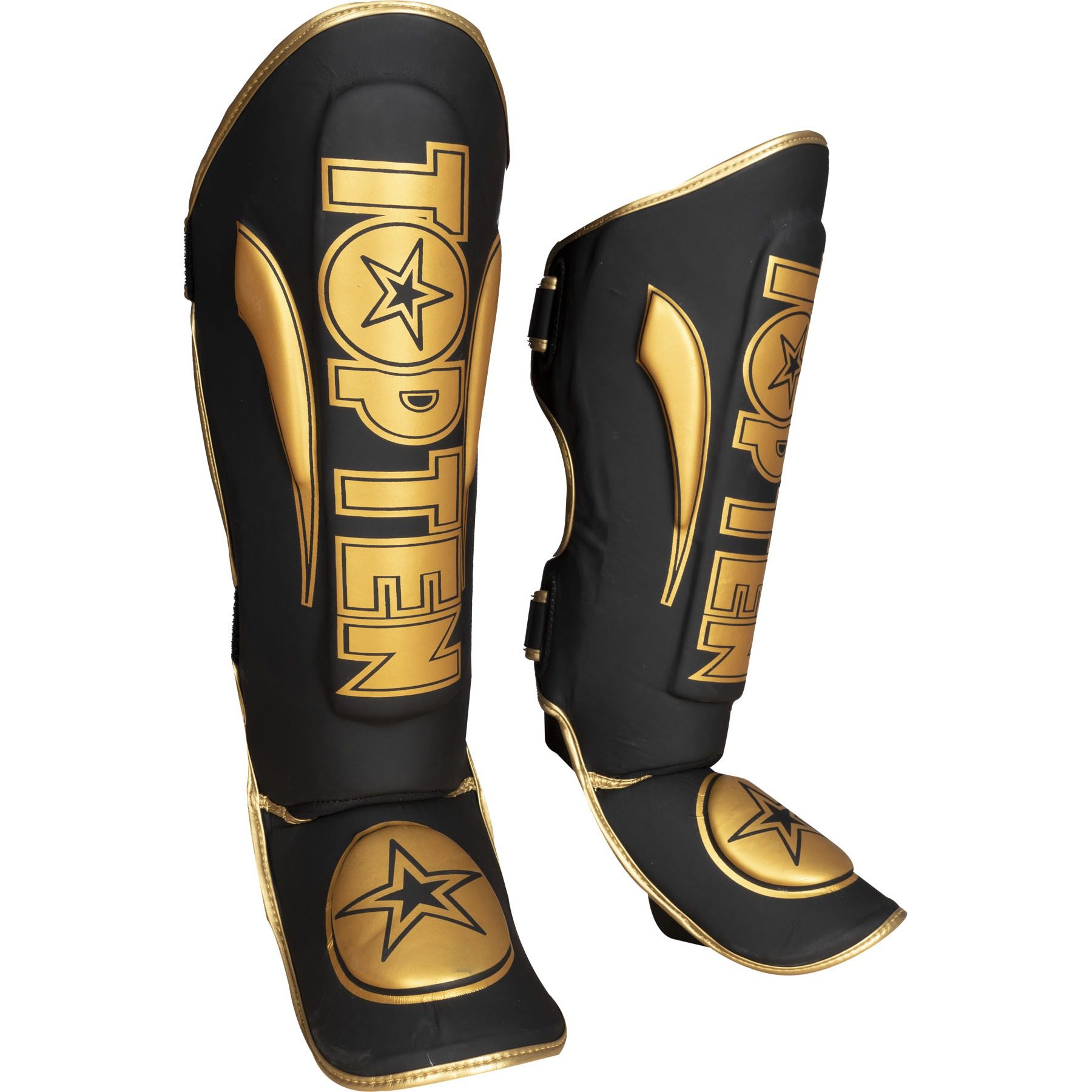 TOP TEN Schienbein- und Spannschutz - Star Light - Schwarz / Gold