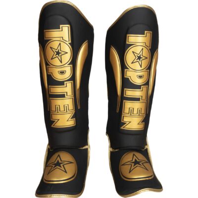 TOP TEN Schienbein- und Spannschutz - Star Light - Schwarz / Gold