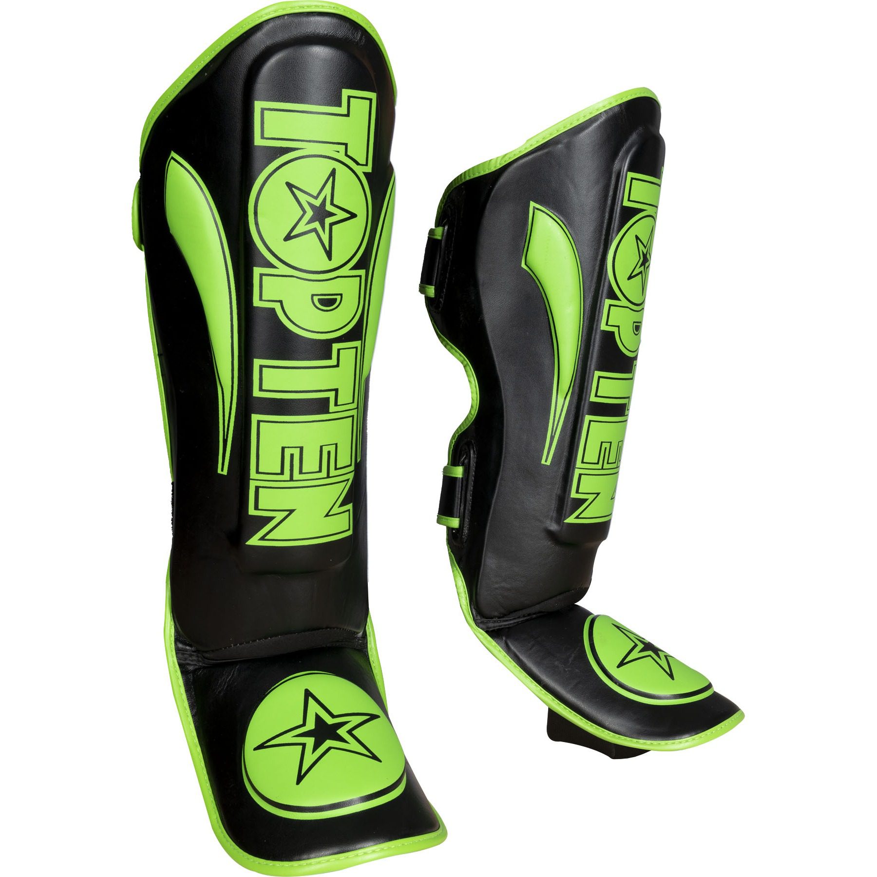 TOP TEN Schienbein- und Spannschutz - Star Light - Schwarz / Grün