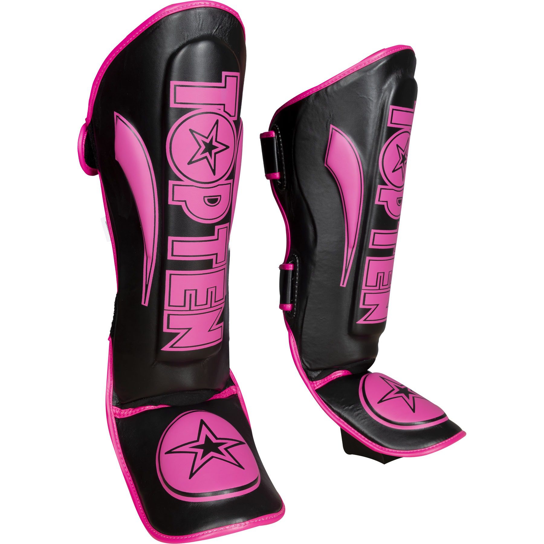 TOP TEN Schienbein- und Spannschutz - Star Light - Zwart / Roze