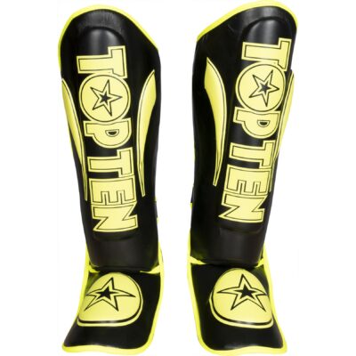 TOP TEN Schienbein- und Spannschutz - Star Light - Schwarz / Gelb