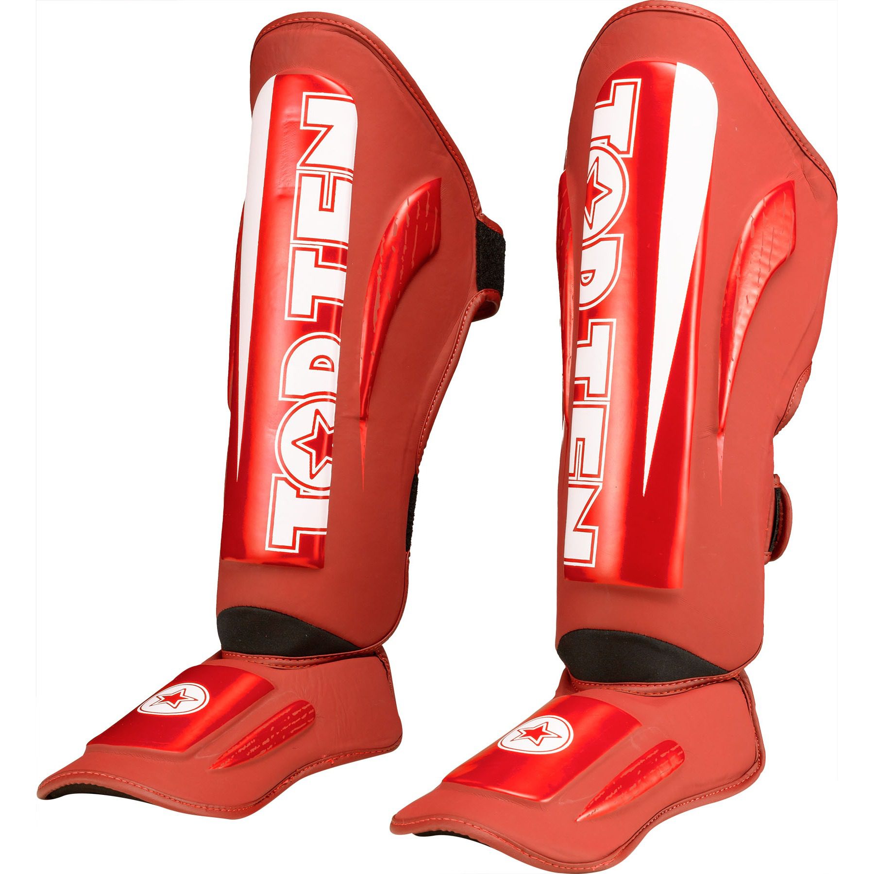 TOP TEN Schienbein- und Spannschutz - WAKO Marks WAKO Approved - Rot TOP TEN Schienbein- und Spannschutz - WAKO Marks WAKO Approved - Rot