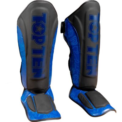 TOP TEN Schienbein- und Spannschutz - Dragon - Schwarz / Blau