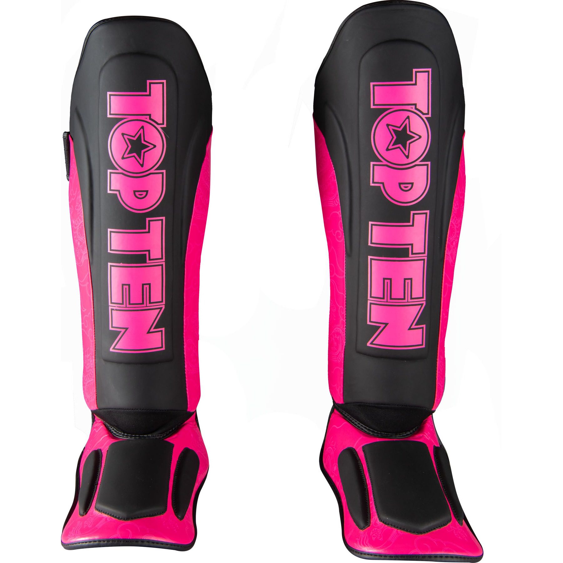 TOP TEN Schienbein- und Spannschutz - Dragon - Schwarz / Rosa TOP TEN Schienbein- und Spannschutz - Dragon - Schwarz / Rosa