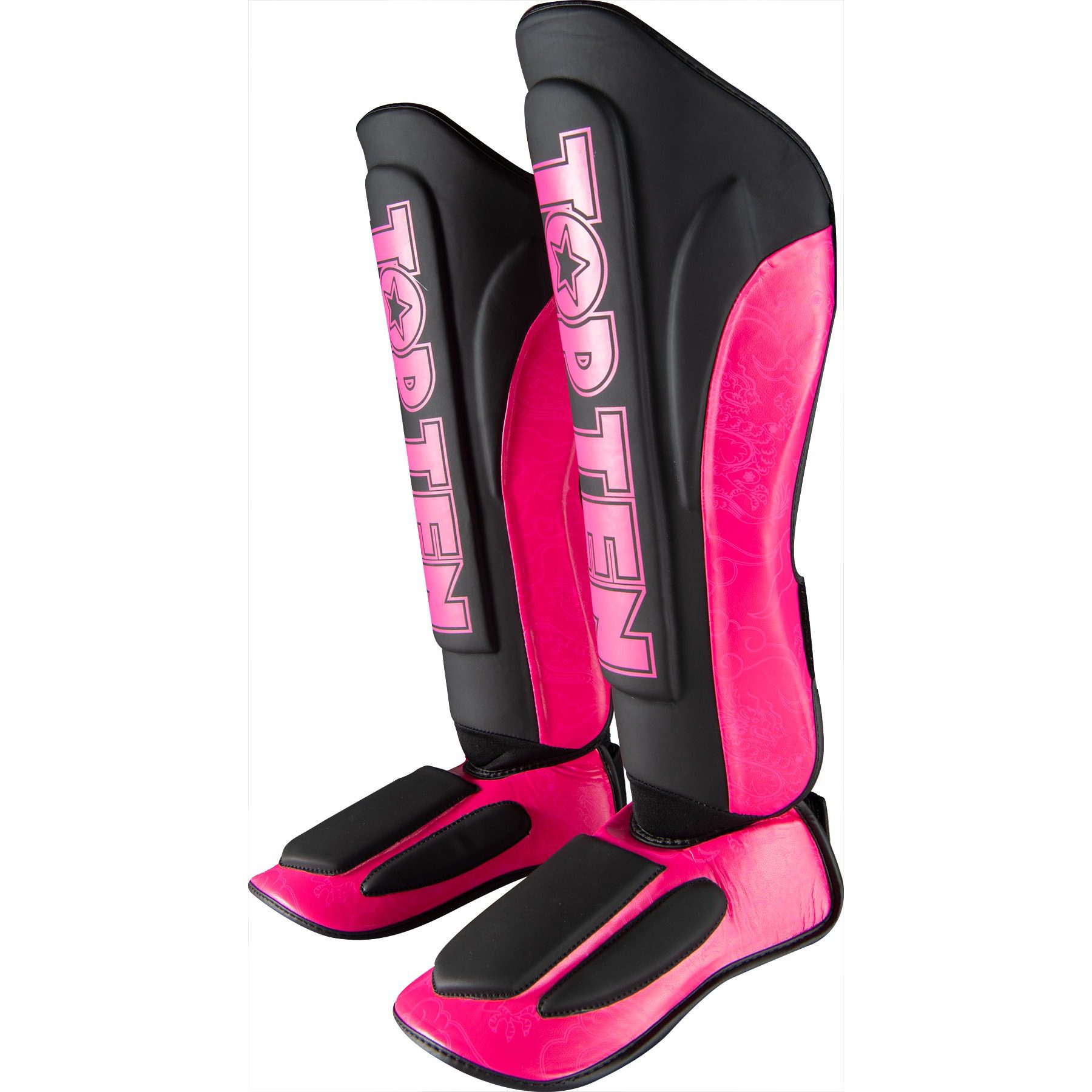 TOP TEN Schienbein- und Spannschutz - Dragon - Schwarz / Rosa TOP TEN Schienbein- und Spannschutz - Dragon - Schwarz / Rosa