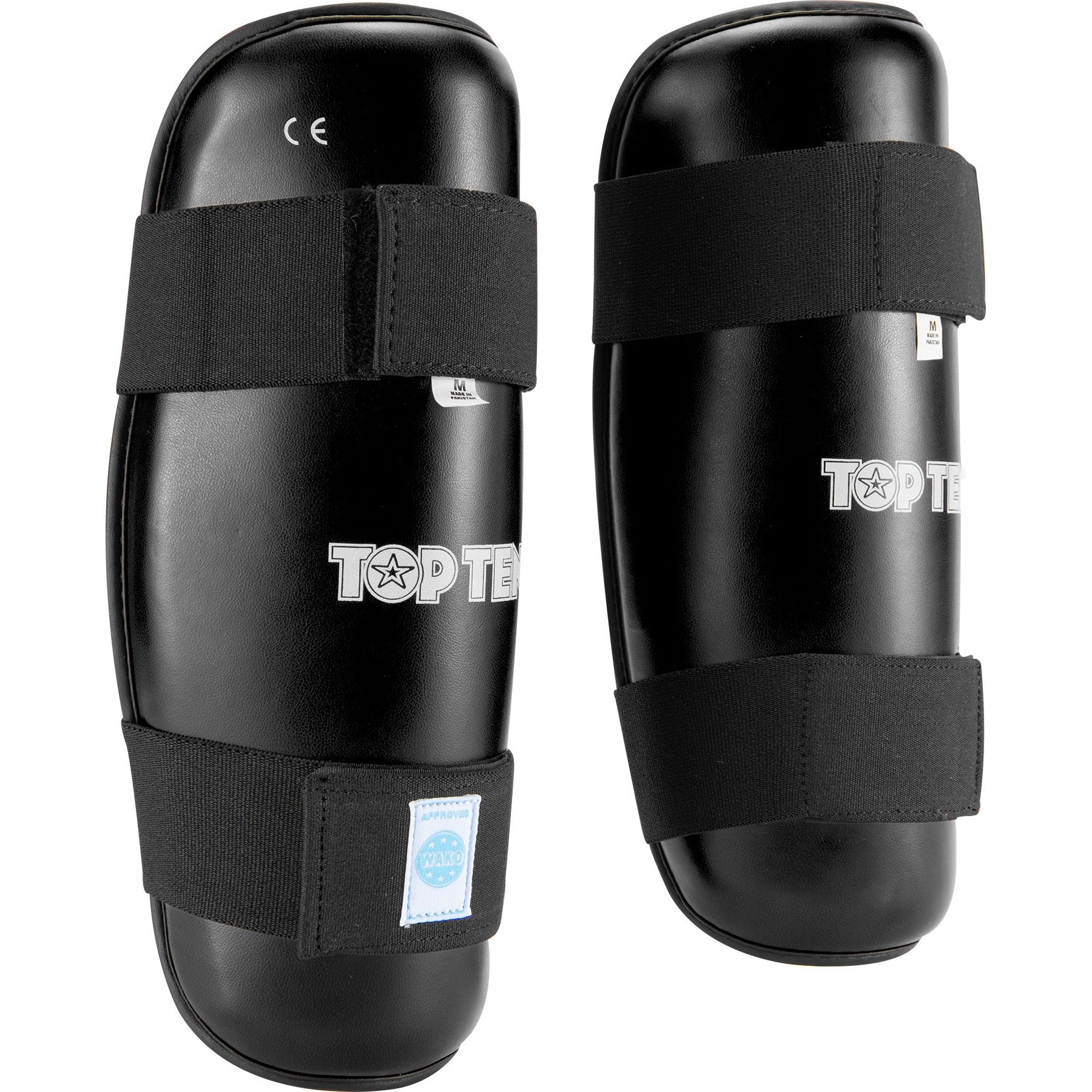 TOP TEN Schienbein- und Spannschutz - WAKO Style - Schwarz