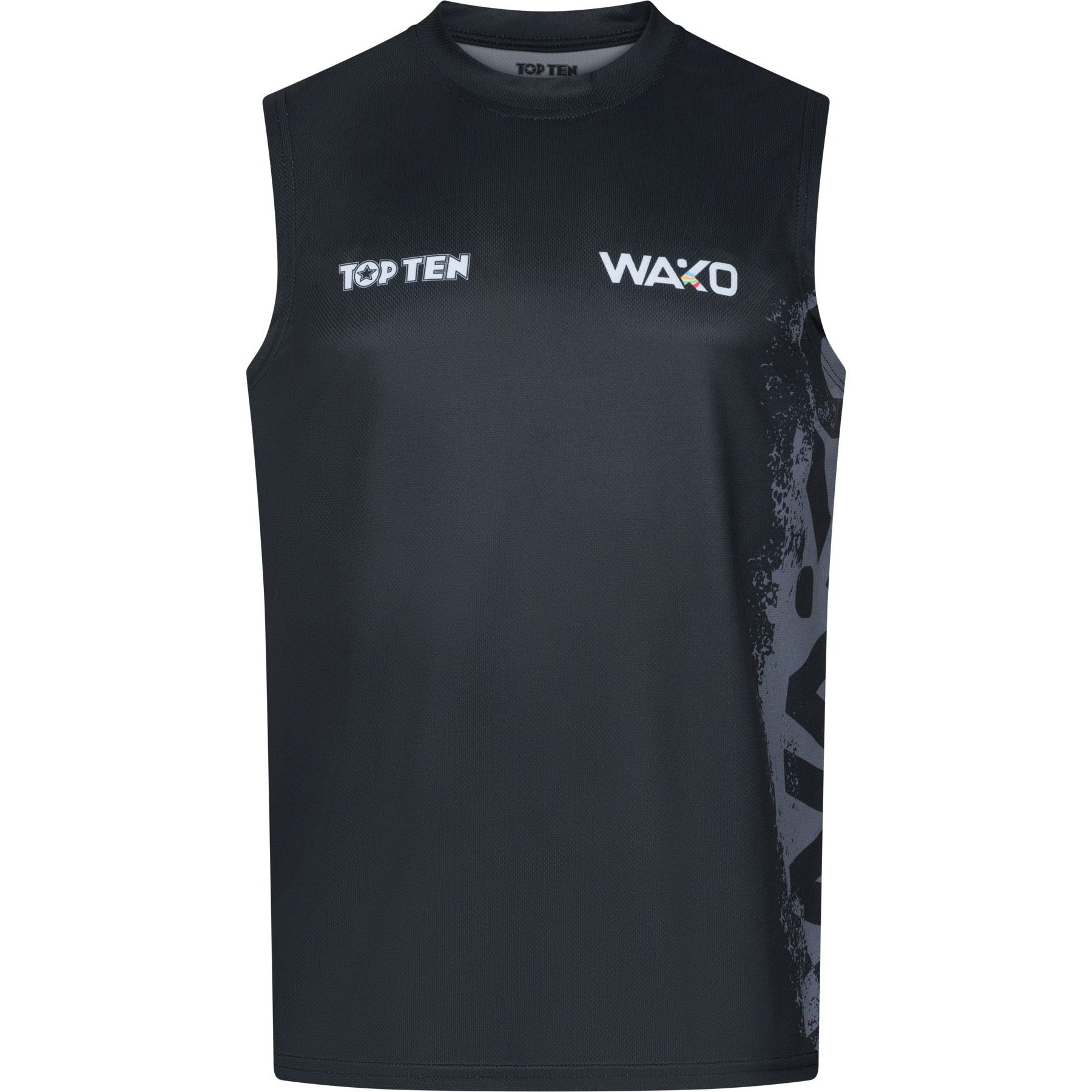 TOP TEN T-Shirt - WAKO Kick Light - Schwarz