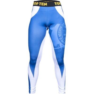 TOP TEN Sport-Leggings - WAKO Stretch - Blau / Weiß