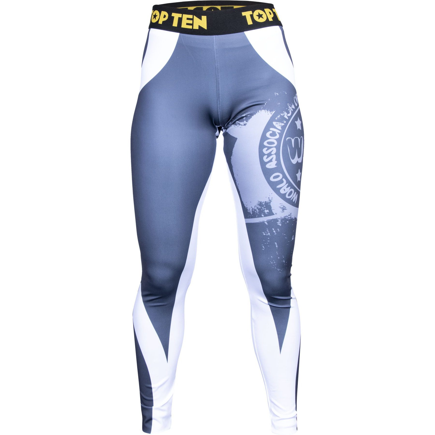TOP TEN Sport-Leggings - WAKO Stretch - Weiß / Grau TOP TEN Sport-Leggings - WAKO Stretch - Weiß / Grau