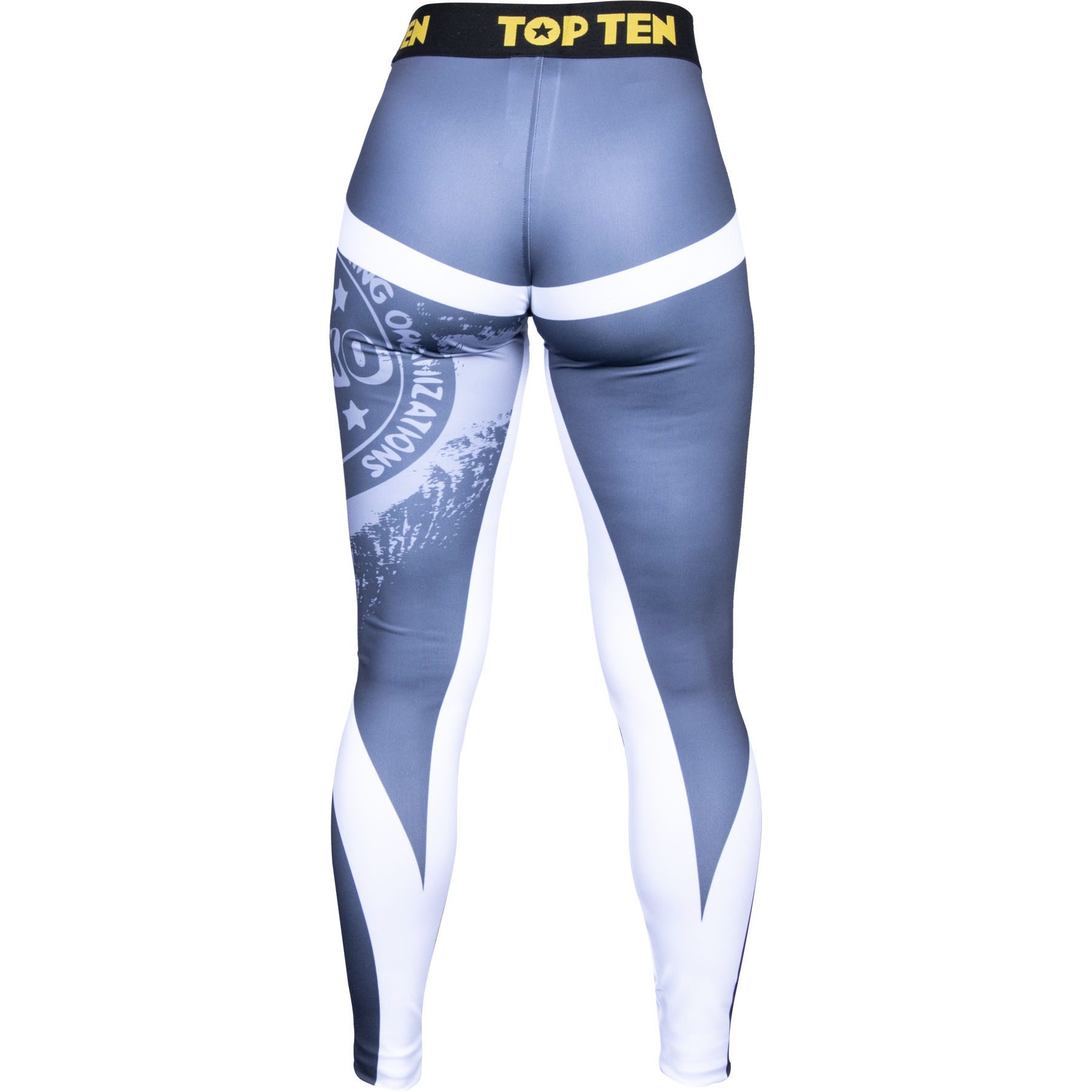 TOP TEN Sport-Leggings - WAKO Stretch - Weiß / Grau TOP TEN Sport-Leggings - WAKO Stretch - Weiß / Grau