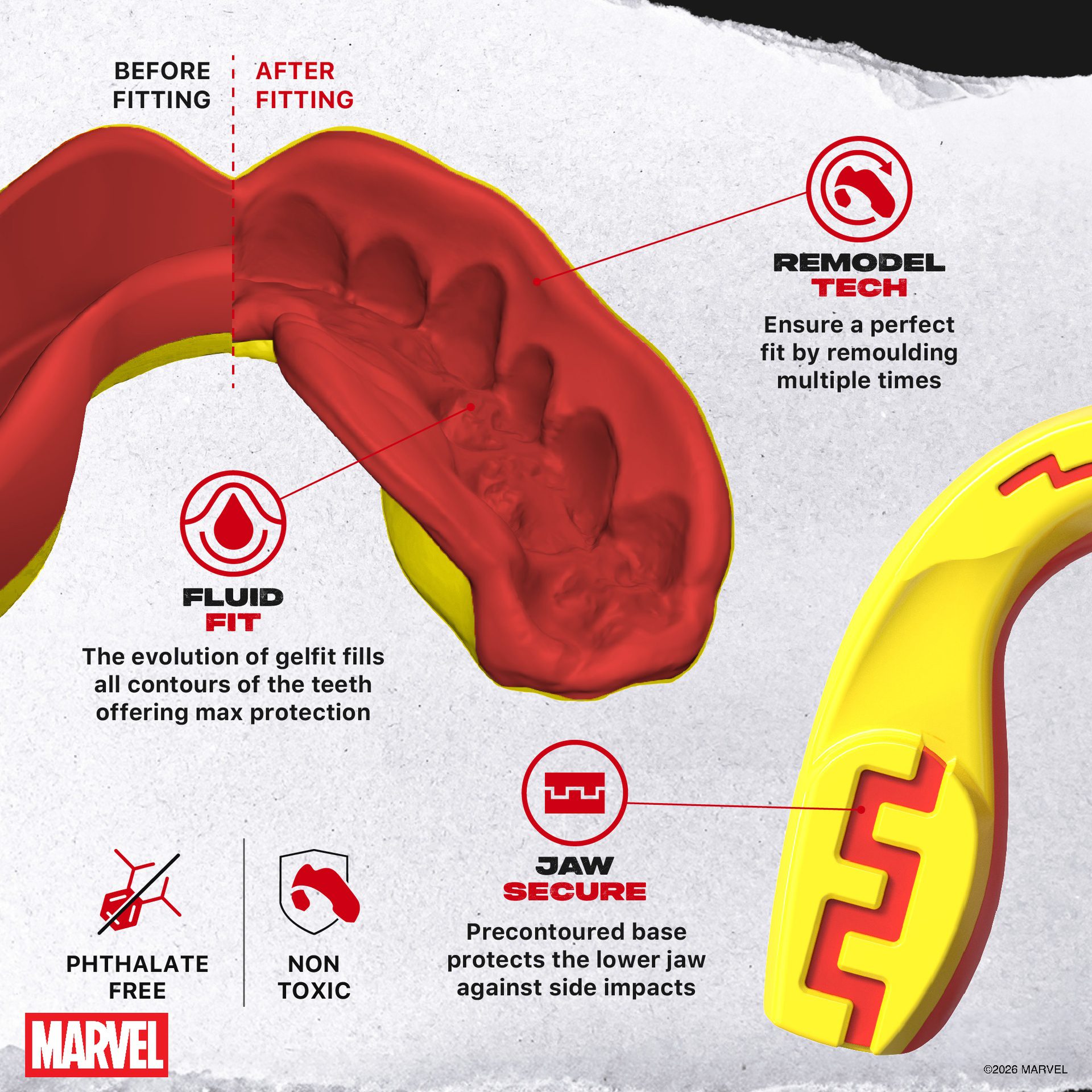 Safejawz Mund- und Zahnschutz (SAFEJAWZ MARVEL XMEN) Safejawz Mund- und Zahnschutz (SAFEJAWZ MARVEL XMEN)