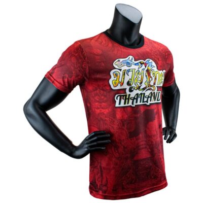 Super Pro Combat Gear T-Shirt - Thai Pattaya Made In Thailand - Rot / Gelb