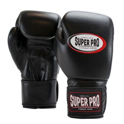Super Pro Combat Gear Boxhandschuhe - Thai pro Leder (Thai) Boxhandschuhe - Schwarz Super Pro Combat Gear Boxhandschuhe - Thai pro Leder (Thai) Boxhandschuhe - Schwarz