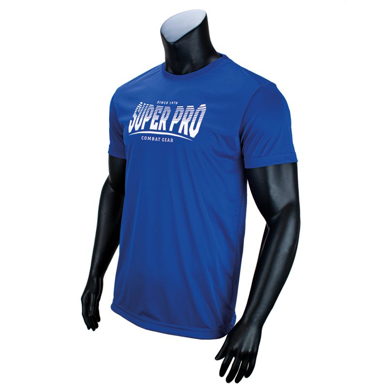 Super Pro Combat Gear Sportbekleidung - Dryfit T-Shirt Stripes S - Blau / Weiß Super Pro Combat Gear Sportbekleidung - Dryfit T-Shirt Stripes S - Blau / Weiß