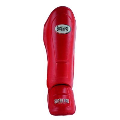 Super Pro Combat Gear Schienbein- und Spannschutz - Thai pro Shin Guard S - Rot / Schwarz