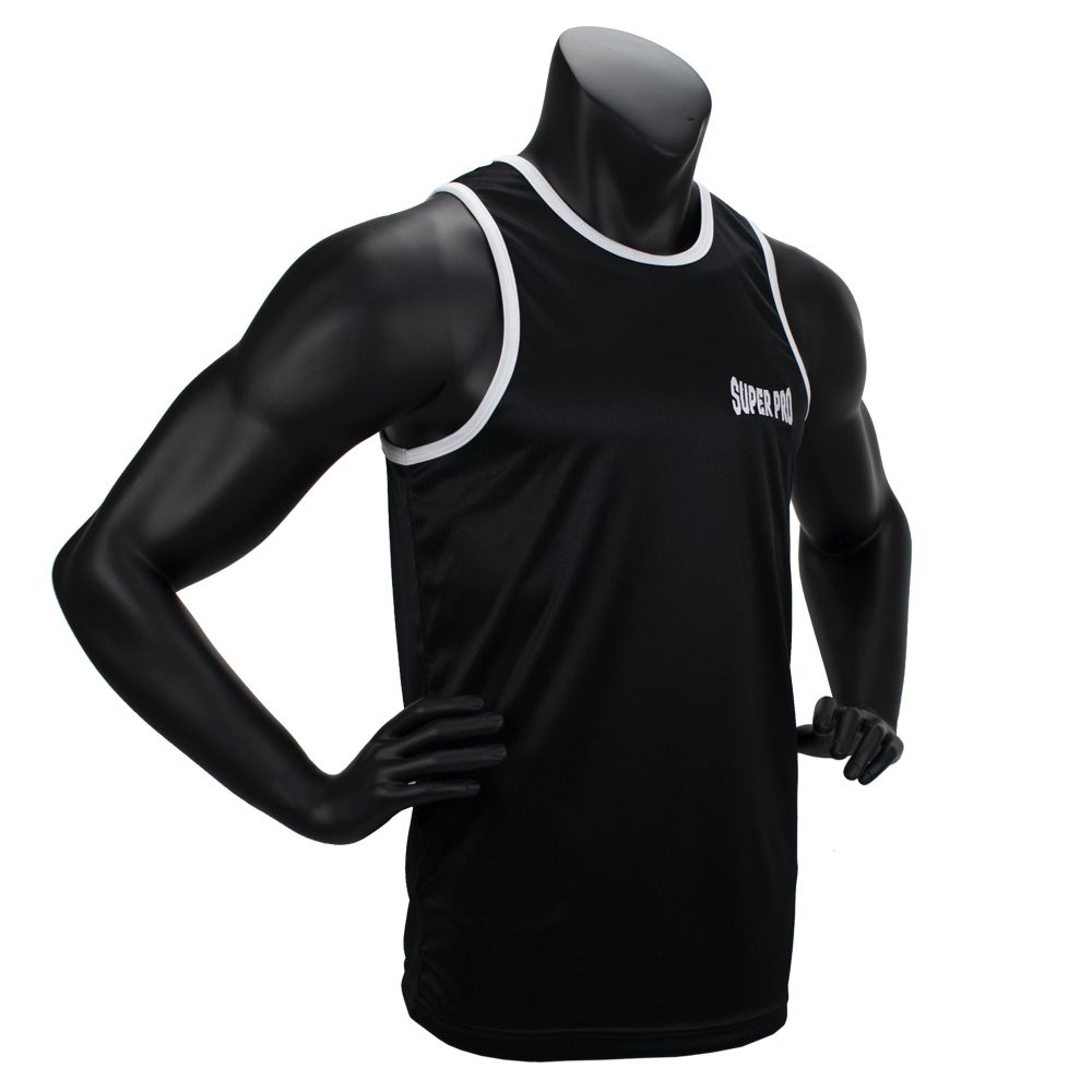 Super Pro Combat Gear Singlet - Club - Schwarz / Weiß Super Pro Combat Gear Singlet - Club - Schwarz / Weiß