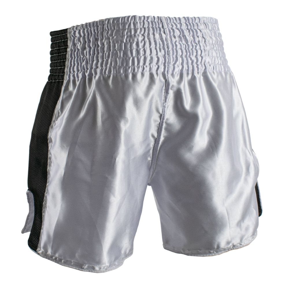 Super Pro Combat Gear Kickbox-Shorts - Thai- und Kickbox-Short Brave - Schwarz / Weiß Super Pro Combat Gear Kickbox-Shorts - Thai- und Kickbox-Short Brave - Schwarz / Weiß