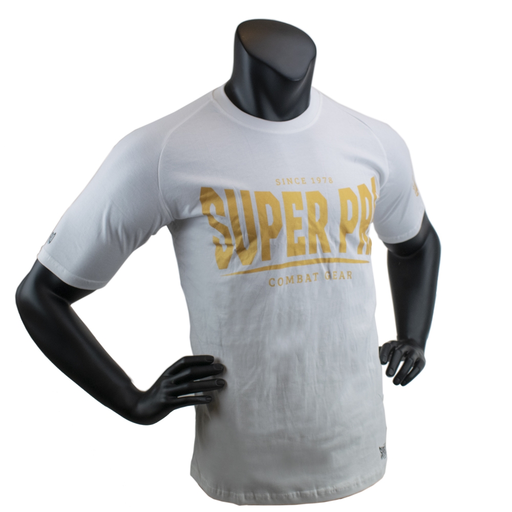 Super Pro Combat Gear T-Shirt - S.P. Logo - Gold / Weiß
