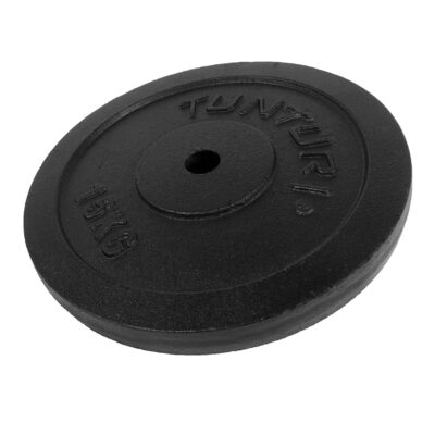 Tunturi Hantelscheibe - Plate Black Single 15kg - Schwarz
