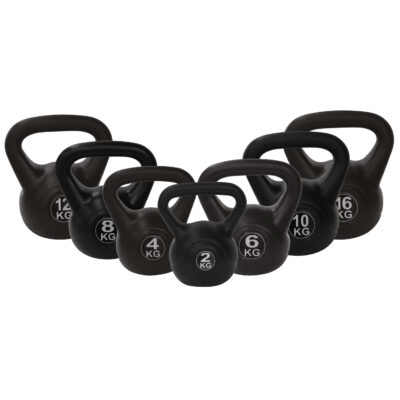 Tunturi Kettlebell - PVC Kettlebell 8kg - Schwarz
