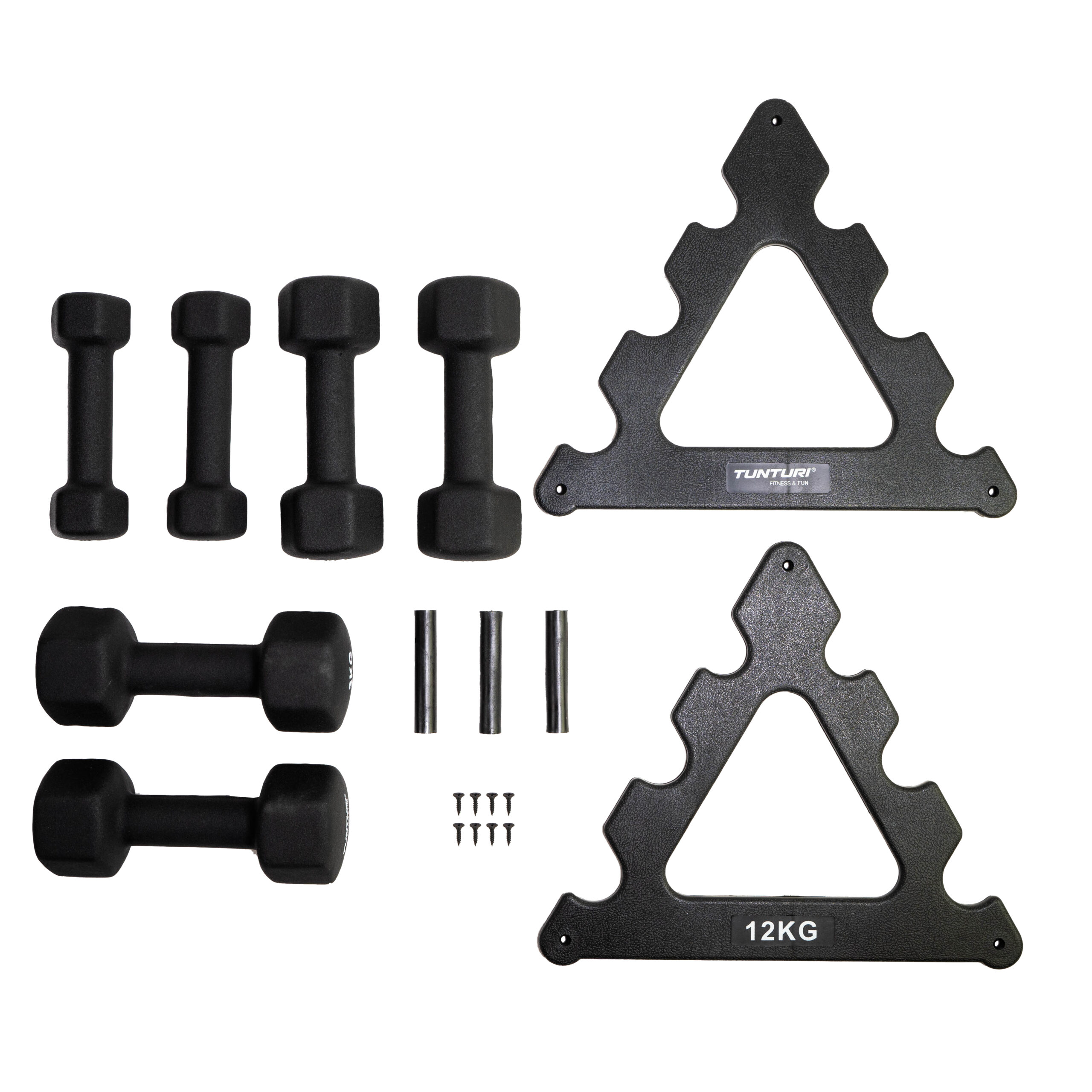 Tunturi Hantelset - Neopren-Hantelset 1 bis 3 kg - Schwarz Tunturi Hantelset - Neopren-Hantelset 1 bis 3 kg - Schwarz