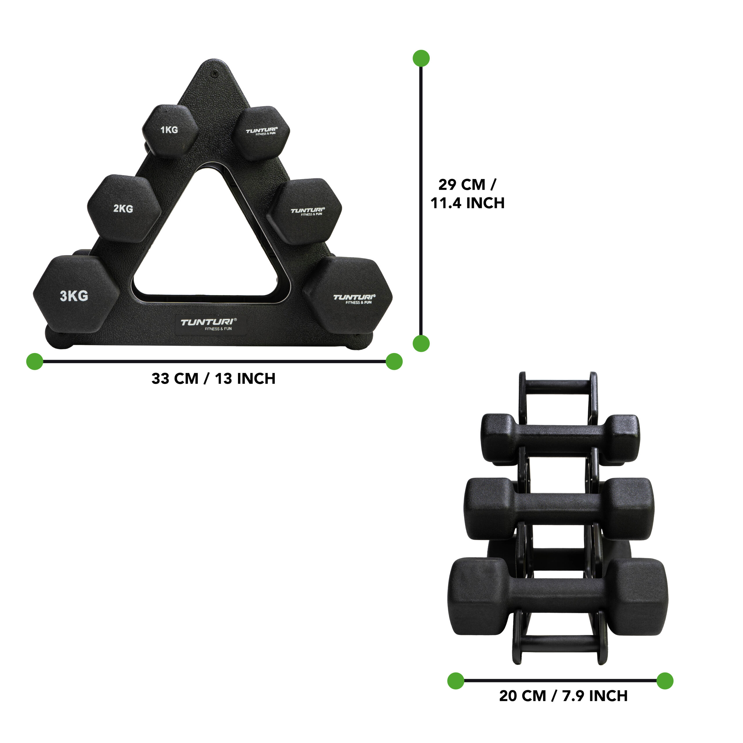 Tunturi Hantelset - Neopren-Hantelset 1 bis 3 kg - Schwarz Tunturi Hantelset - Neopren-Hantelset 1 bis 3 kg - Schwarz