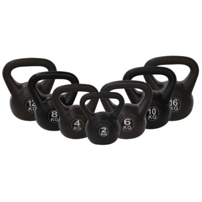 Tunturi Kettlebell - PVC Kettlebell 12kg - Schwarz