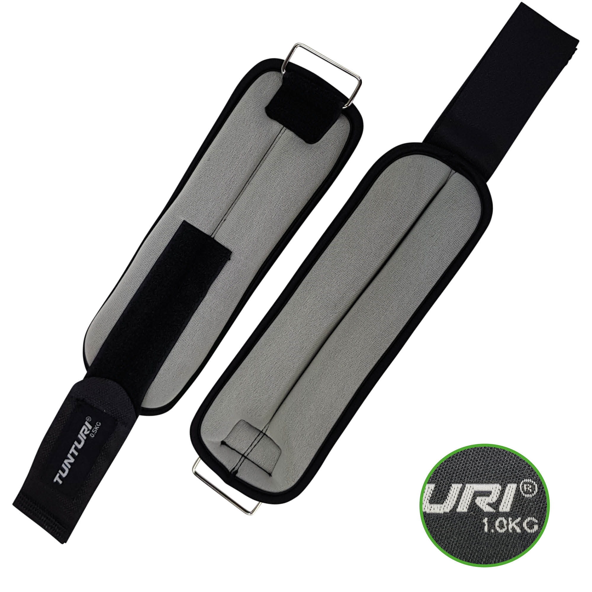 Tunturi - Knöchelgewichte - Handgelenkgewichte - 0.5kg - Geliefert pro Paar - Grau Tunturi - Knöchelgewichte - Handgelenkgewichte - 0.5kg - Geliefert pro Paar - Grau