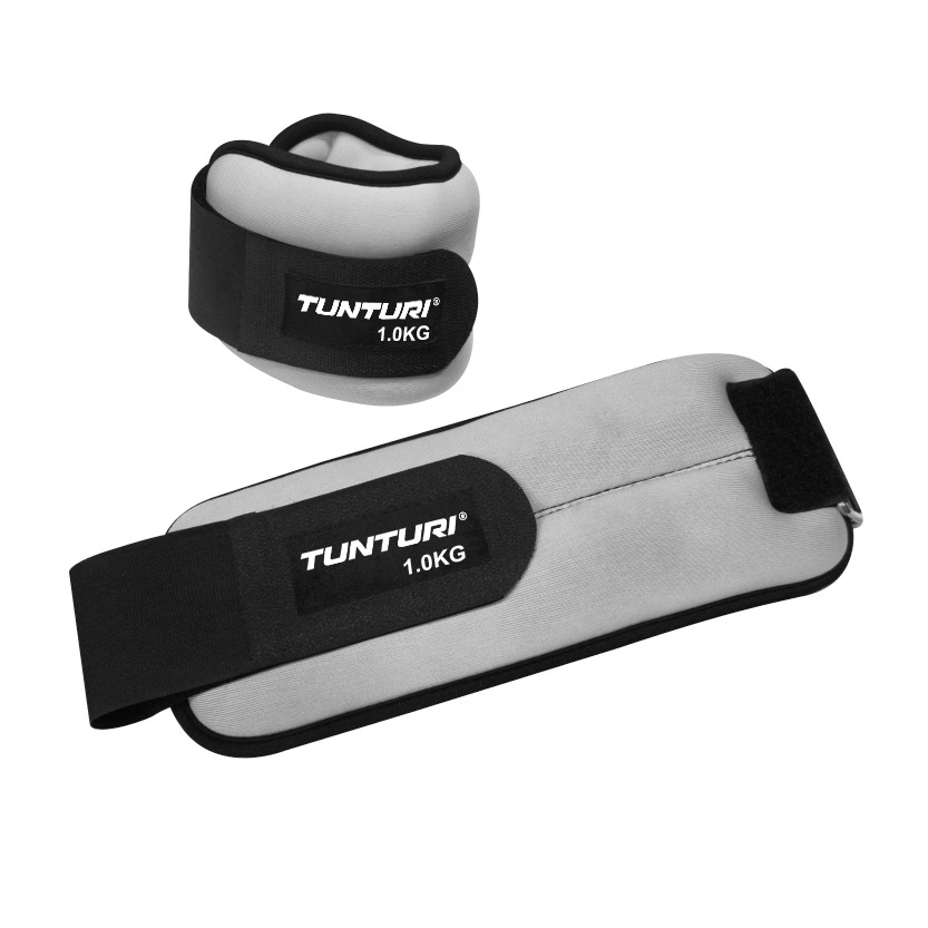 Tunturi - Knöchelgewichte - Handgelenkgewichte - 1 kg - Geliefert pro Paar - Grau Tunturi - Knöchelgewichte - Handgelenkgewichte - 1 kg - Geliefert pro Paar - Grau