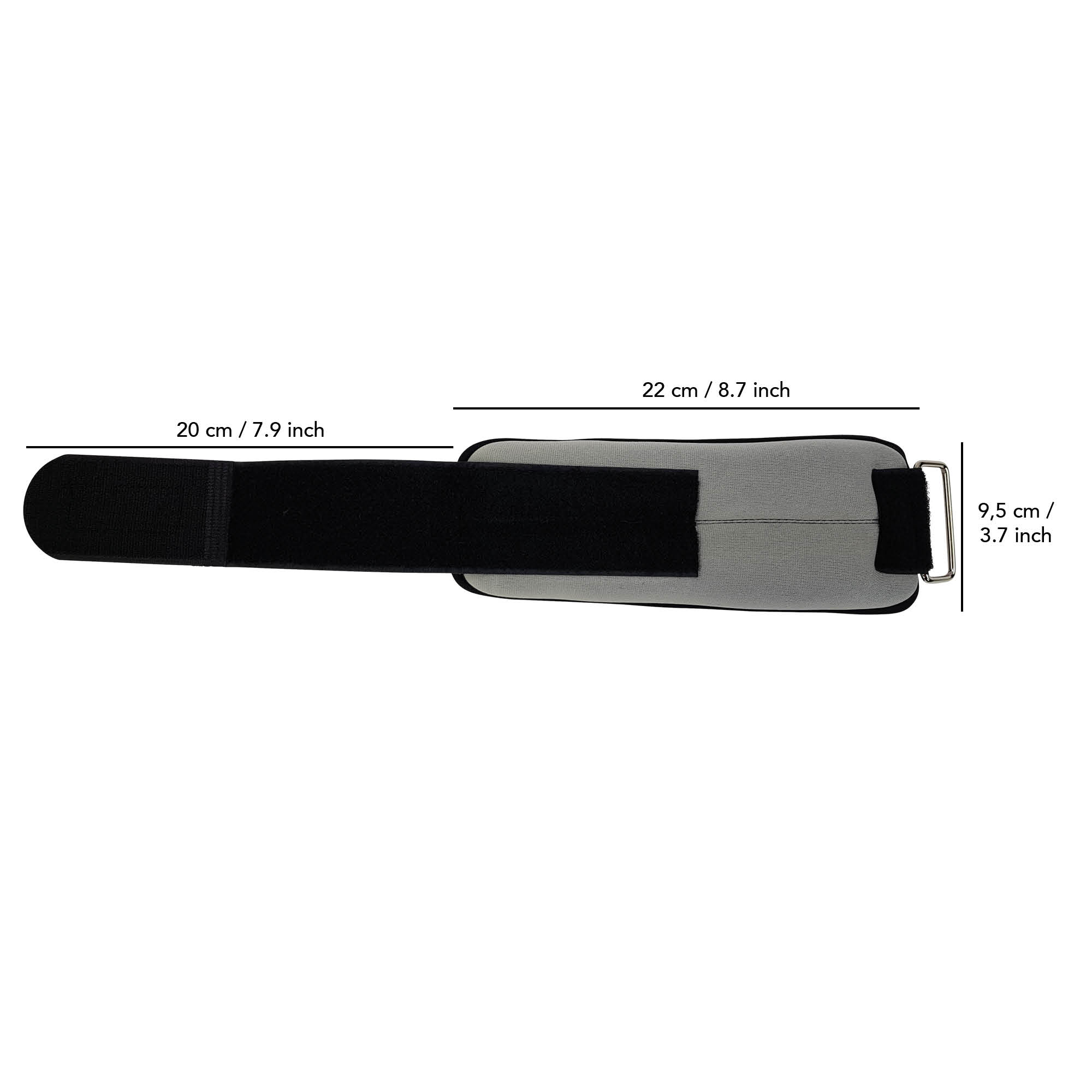 Tunturi - Knöchelgewichte - Handgelenkgewichte - 1 kg - Geliefert pro Paar - Grau Tunturi - Knöchelgewichte - Handgelenkgewichte - 1 kg - Geliefert pro Paar - Grau