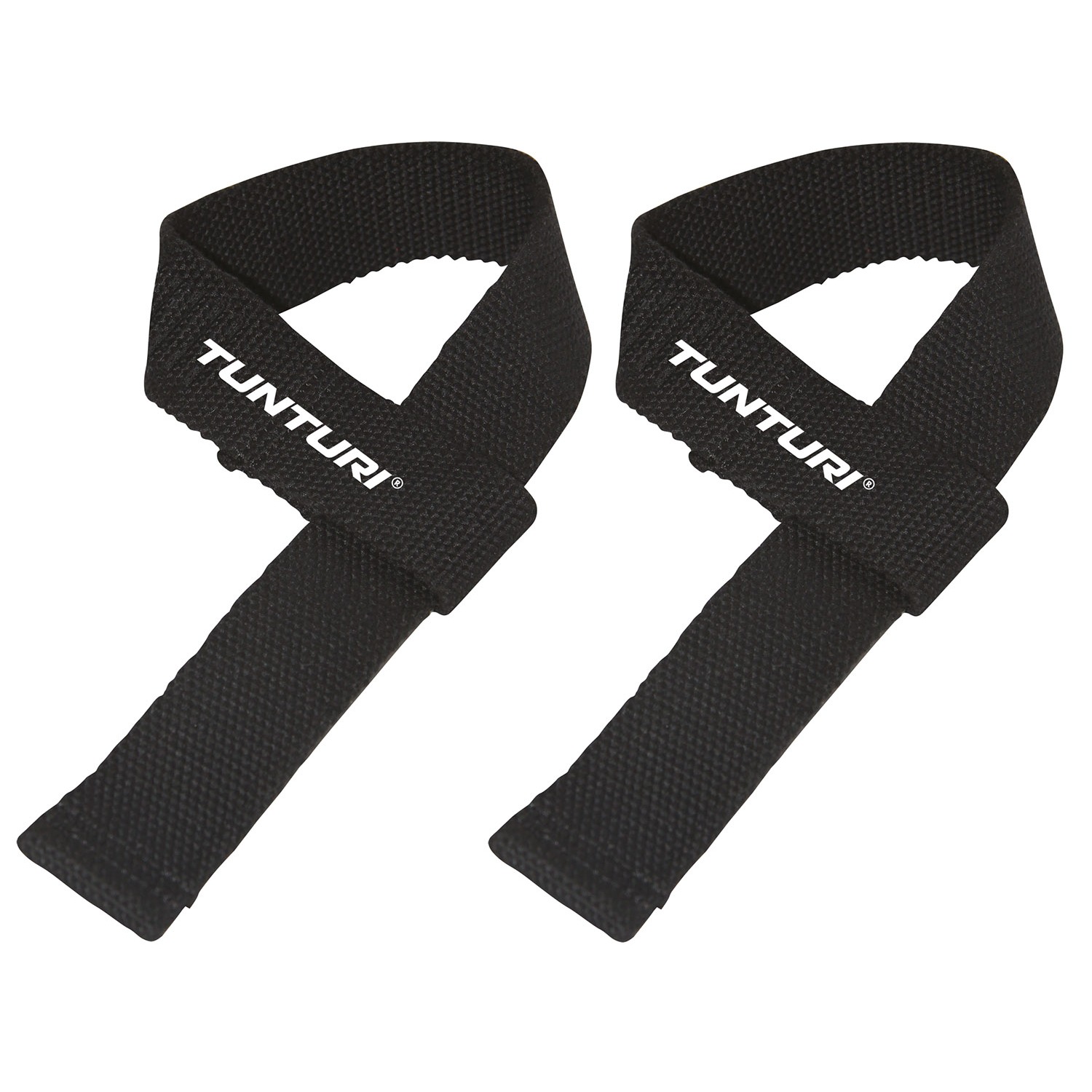 Tunturi Fitnessgürtel - Powerlifting Straps - 2 Stück - Schwarz