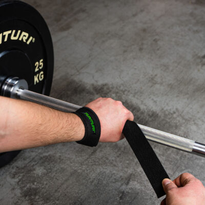 Tunturi Fitnessgürtel - Gepolsterte Power Lifting Straps - Schwarz Tunturi Fitnessgürtel - Gepolsterte Power Lifting Straps - Schwarz